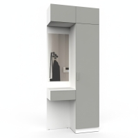 Набор мебели для прихожей "Марсель-203" МР 01-203 В2490 Ш1000 Г420 (ЛДСП Шиншилла серая) Набор мебели для прихожей "Марсель-203" МР 01-203 В2490 Ш1000 Г420 (ЛДСП Шиншилла серая)